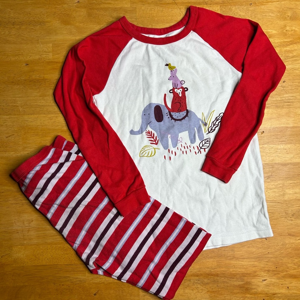 Tea Collection Pajama Set Raglan Top cute Animals 100% cotton
